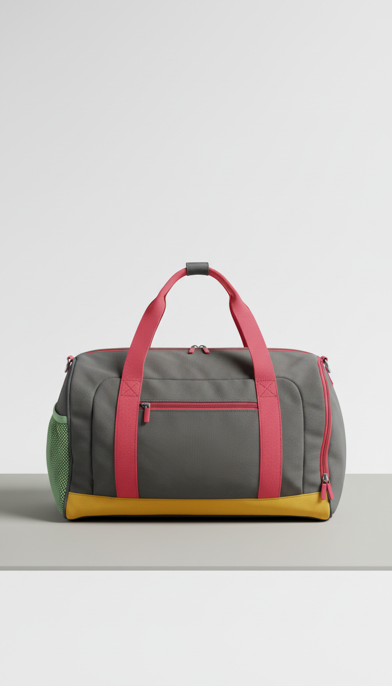 Urban Charcoal Gym Bag Oversized Zipper